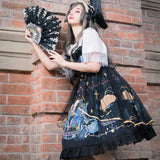 Gothic Lolita Harajuku Style Clothing Sakura Aciclovir Gel Lolita Extreme Night Aria JSK Lolita Dresses