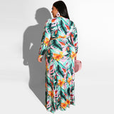 Women Plus Size Maxi Dresses Summer Tight Bodycon Deep V Split Sexy Dress
