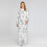 Muslim Women Stylish Kashibo Abaya Muslim Ladies Long Gown Islamic Clothing Jilbab Jalabiya Lace Fashion Long Sleeve Dress