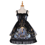 Gothic Lolita Harajuku Style Clothing Sakura Aciclovir Gel Lolita Extreme Night Aria JSK Lolita Dresses