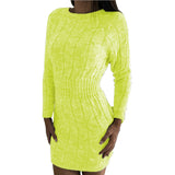 Sweater Dress Outfit With Tights 2 Piece Set Autumn Winter Sweater Medium Hip Skirt