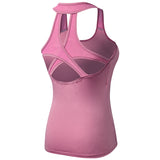 Moisture Wicking Shirts Women's Yoga Vest Tight Fit Quick Drying Clothes High Elastic Breathability Fitness Running Exercise Vest