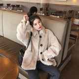 Women Sherpa Jacket Profile Fur Mid-Length Thickened Coat