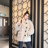 Women Sherpa Jacket Profile Fur Mid-Length Thickened Coat