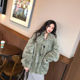 Women Sherpa Jacket Profile Fur Mid-Length Thickened Coat