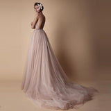 See through Wedding Dress Women's Party Sling Bridesmaid Dress Wedding Dress