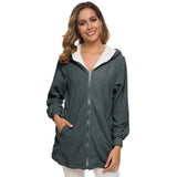 Women Sherpa Jacket Hooded Zipper Berber Fleece Coat Cardigan Fur Fleece Pullover Women