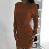 Sweater Dress Outfit With Tights 2 Piece Set Autumn Winter Sweater Medium Hip Skirt