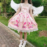 Gothic Lolita Harajuku Style Clothing Strawberry Dessert Rabbit Lolita Japanese JSK Dress