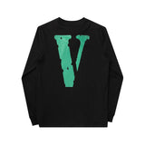 Vlone Sweatshirt Letter Printed Long Sleeve Bottoming Tshirt roundNeck Pullover