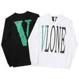 Vlone Sweatshirt Letter Printed Long Sleeve Bottoming Tshirt roundNeck Pullover