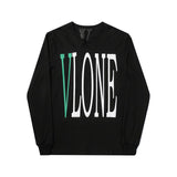 Vlone Sweatshirt Letter Printed Long Sleeve Bottoming Tshirt roundNeck Pullover