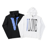 Vlone Hoodie Friends Big V Hoodie Printed Men's and Women's Hoodie Terry