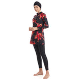 Burkini Swimwear Muslim Fashion Outfits Printing Ladies Conservative Beach Swimsuit