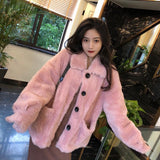Women Sherpa Jacket Profile Fur Mid-Length Thickened Coat