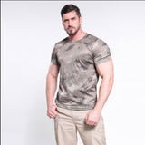Woodland T Shirt Crew Neck Python Pattern Camouflage