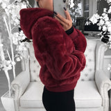 Women Sherpa Jacket Autumn and Winter Mink Fox Fur Hooded Fur Jacket
