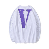 Vlone Sweatshirt Printed Long Sleeve Spring and Autumn Men's and Women's Casual Thin Couple Pullover Sweater