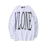 Vlone Sweatshirt Printed Long Sleeve Spring and Autumn Men's and Women's Casual Thin Couple Pullover Sweater