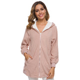 Women Sherpa Jacket Hooded Zipper Berber Fleece Coat Cardigan Fur Fleece Pullover Women
