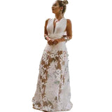 Emily Ratajkowski Dress Sexy Lace Cutout Backless Beach Skirt Long Dress