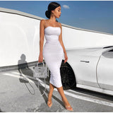 Women Summer Dresses Midaxi Dresses Summer Fashion Pleated Suspender Long Dress Summer Women's Dress