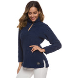Women Sherpa Jacket Women's Sweater Winter Warm Plush Top Women's plus Size Women's Sweatshirt