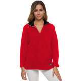 Women Sherpa Jacket Women's Sweater Winter Warm Plush Top Women's plus Size Women's Sweatshirt