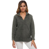 Women Sherpa Jacket Women's Sweater Winter Warm Plush Top Women's plus Size Women's Sweatshirt