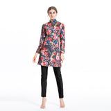 Burkini Muslim Swimwear Printed Three-Piece Set Swimsuit Beachwear Suit
