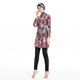 Burkini Muslim Swimwear Printed Three-Piece Set Swimsuit Beachwear Suit