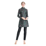 Burkini Muslim Swimwear Printed Slim Fit Three Piece Swimsuit Beachwear