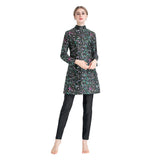 Burkini Muslim Swimwear Printed Slim Fit Three Piece Swimsuit Beachwear