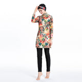 Burkini Muslim Swimwear Printed Three-Piece Set Swimsuit Beachwear Suit