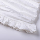 Women Summer Dresses Mini Dress Autumn Fashion Sexy Pleated Chest Wrap Lotus Leaf Skirt Women's Dress
