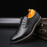 Indo Western Shoes Pointed Formal Leather Shoes British Crocodile Pattern Business Casual Men 'S Shoes
