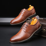 Indo Western Shoes Pointed Formal Leather Shoes British Crocodile Pattern Business Casual Men 'S Shoes