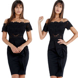 Homecoming Dresses Women's Lace Stitching Dress