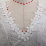 Women Lace Wedding Dress Women's Dress Sexy V-neck Long Sleeve Dress