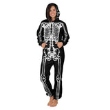 Skeleton Hoodie Autumn Space Suit Digital Printing Men's and Women's Fleece Sweater Jumpsuit