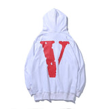 Vlone Hoodie Fashionable Winter Clothes Red Large V Loose Large Size Hoodie Coat