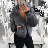 Women Sherpa Jacket Autumn and Winter Mink Fox Fur Hooded Fur Jacket