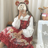 Gothic Lolita Harajuku Style Clothing Sunflower Bear Lolita Light Lo Dress Shirt
