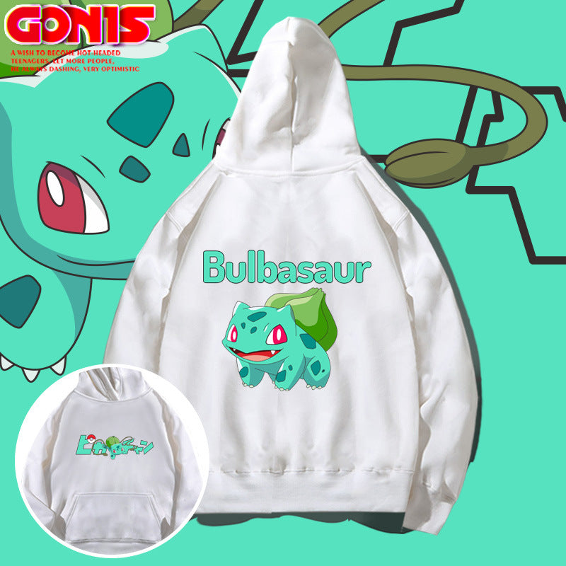 Men and Women Pokemon Pikachu Hoodie Anime Loose Shoulder Coat
