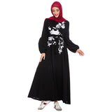 Muslim Women Stylish Kashibo Abaya Muslim Ladies Long Gown Islamic Clothing Jilbab Jalabiya Fashion Plus Size Lantern Sleeve Maxi Dress