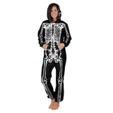 Skeleton Hoodie Autumn Space Suit Digital Printing Men's and Women's Fleece Sweater Jumpsuit
