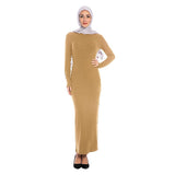 Muslim Women Stylish Kashibo Abaya Muslim Ladies Long Gown Islamic Clothing Jilbab Jalabiya Fashion Simple Slim Fit Long Dress