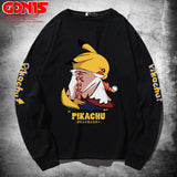 Men and Women Pokemon Pikachu Hoodie T-shirt Men's Long Sleeve