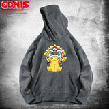Men and Women Pokemon Pikachu Hoodie Anime Pikachu Hooded Sweater