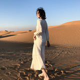 Fairy Dress Fairy Retro V-neck Dress French A- line Skirt Holiday Beach Dress